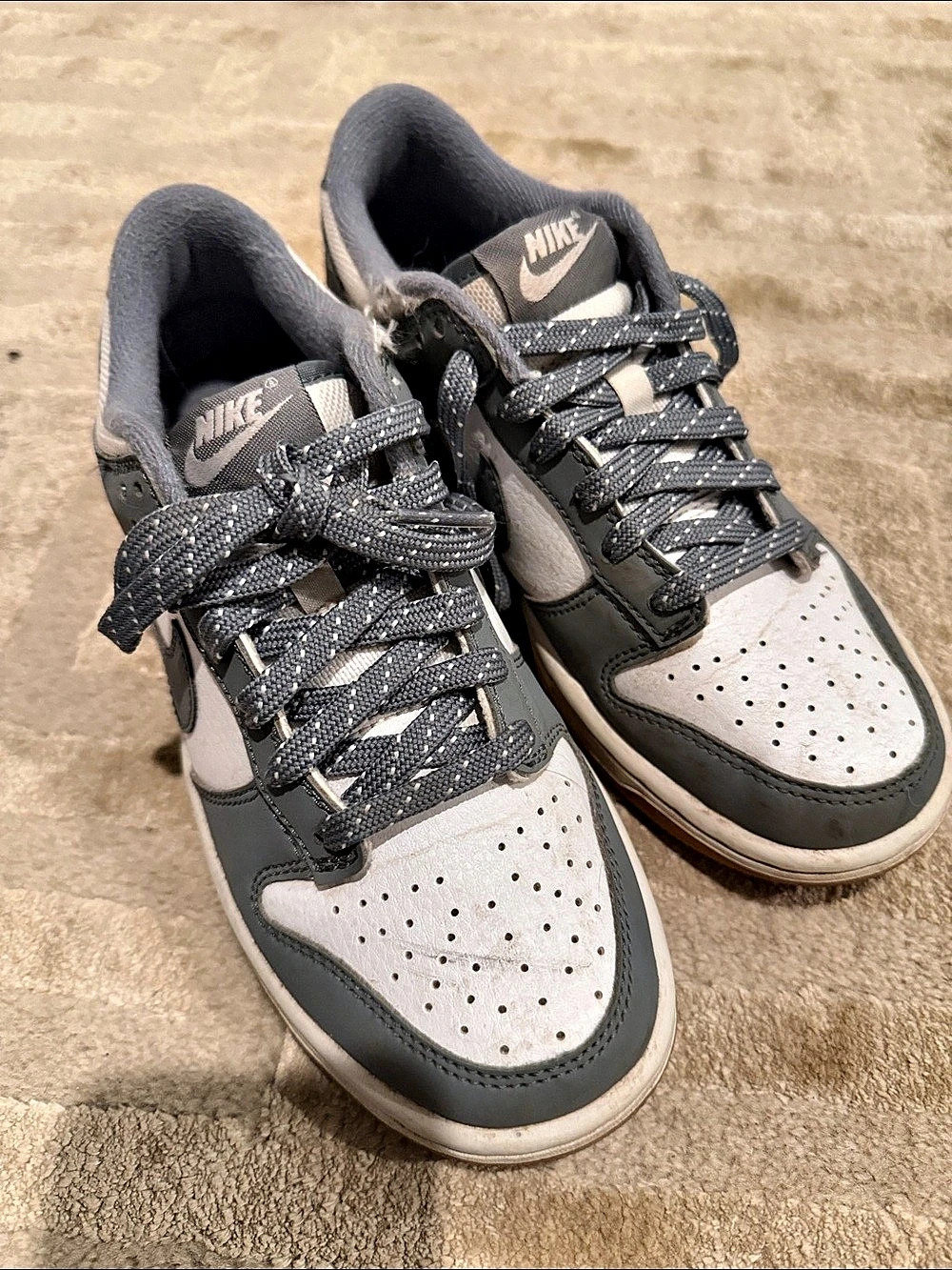 Nike Dunk Low Smoke Grey Gum Gray & White Sneakers